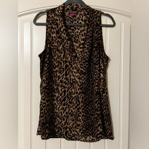 Leopard print blouse, size Medium